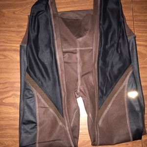 EUC ALO yoga brown metallic HR legging